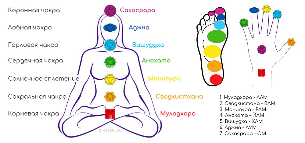чакры: энергетическая система человека. список чакр